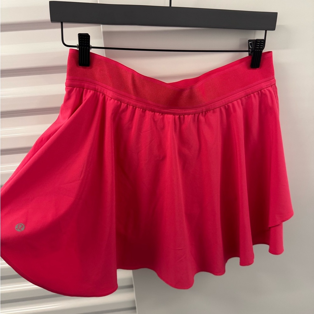 Lululemon fuchsia pink tennis skirt with built in shorts - Picture 3 of 13